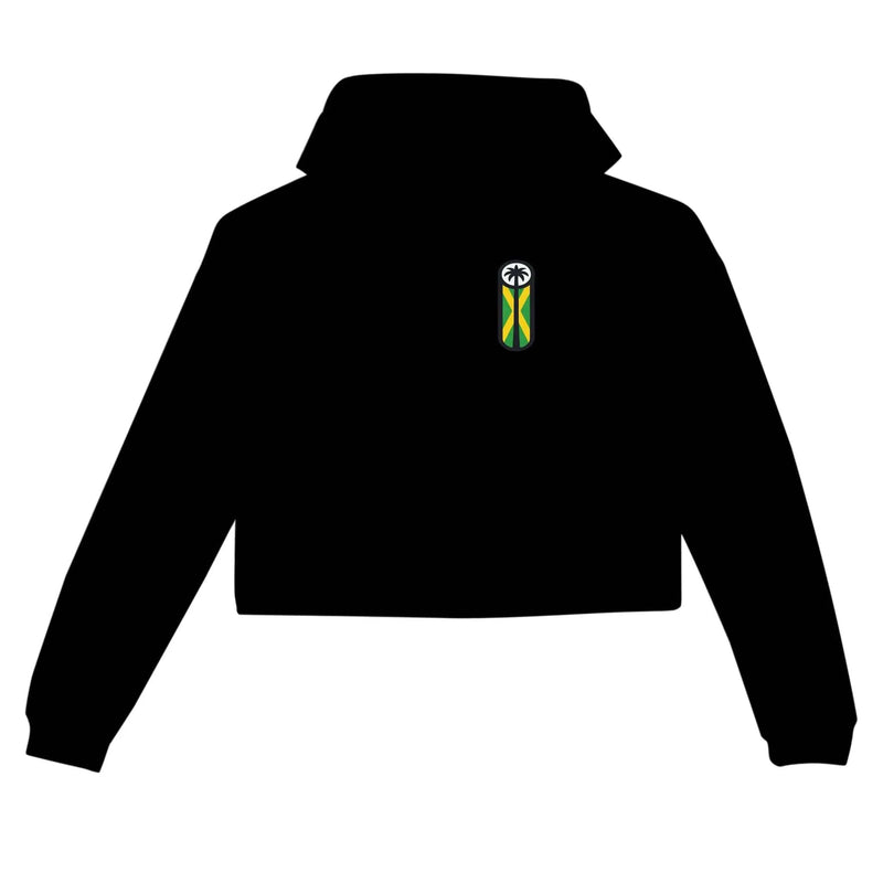 Stylish3Tees.com T-Shirts Black / S Jamaica Raw Unfiltered Women's Cropped Hoodie | Bella + Canvas 7502