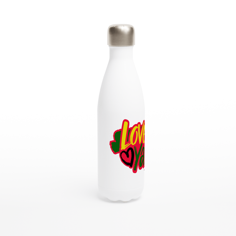 My Store Bottle Love Ya White 17oz Stainless Steel Water Bottle