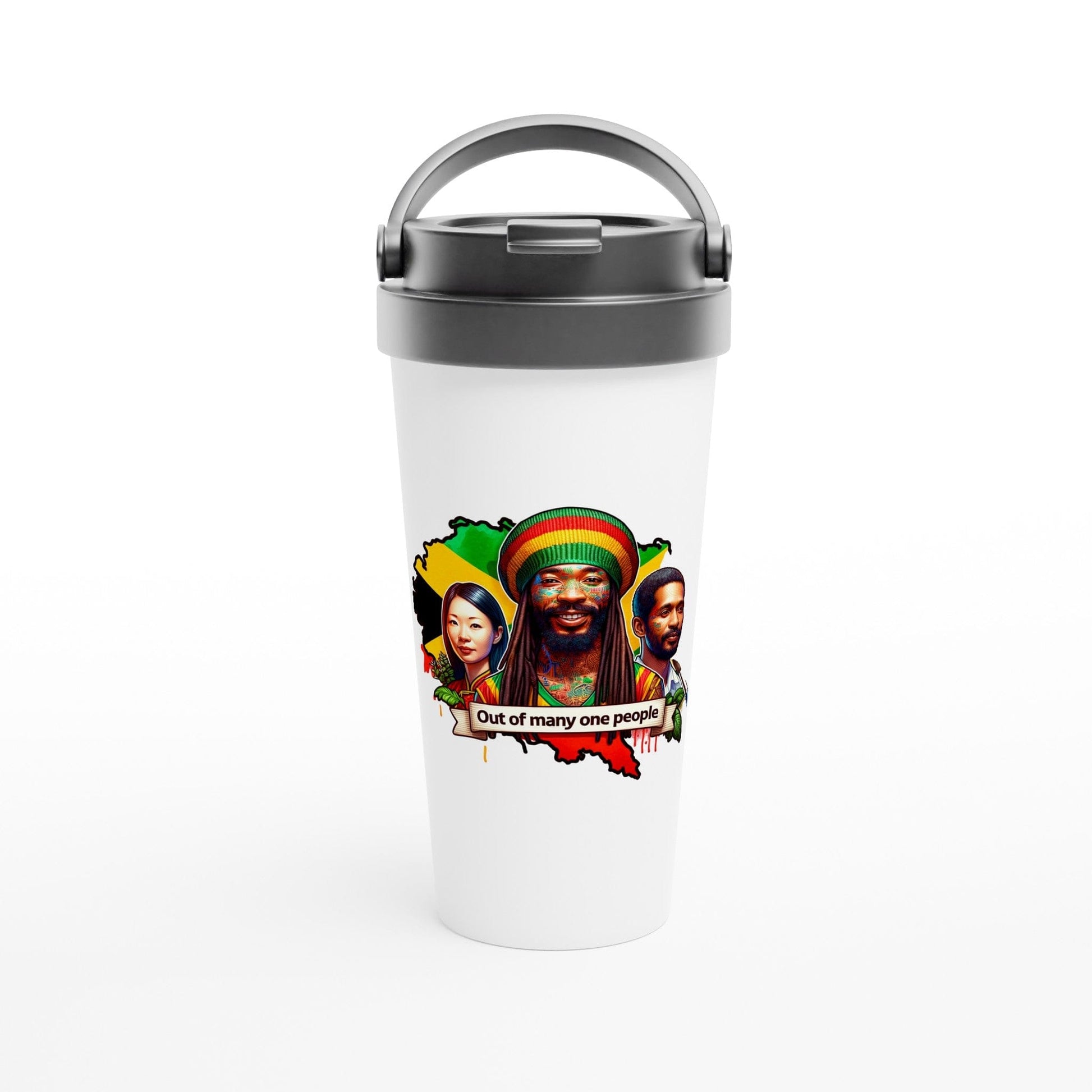 My Store Print Material Out Of Many One People White 15oz Stainless Steel Travel Mug