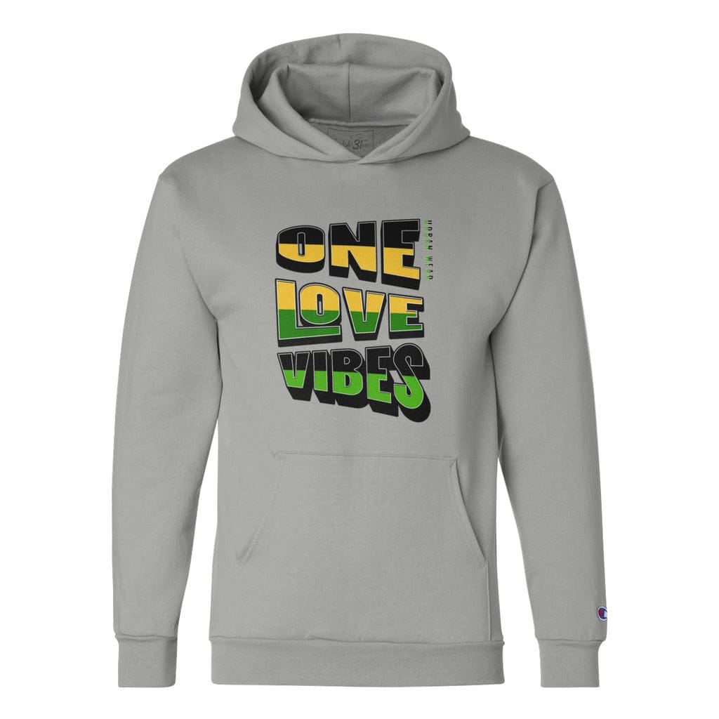 Awkward Styles S / Light Steel One Love One Vibes Jamaica" Unisex Champion Hoodie