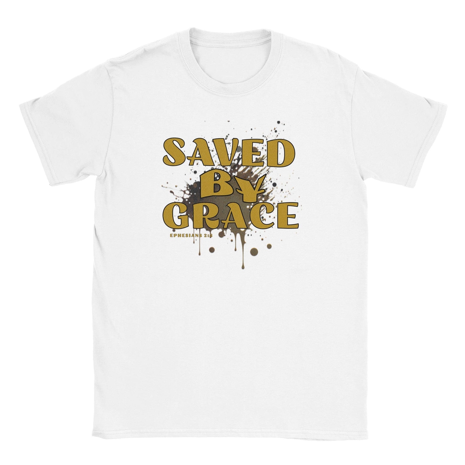 My Store T-Shirts White / S Saved By Grace. Classic Unisex Crewneck T-shirt | Gildan® 64000