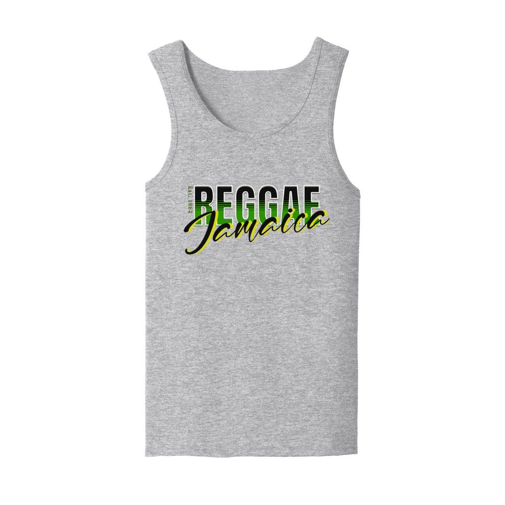 Awkward Styles S / Sports Grey Reggae Jamaica. Men's Heavy Cotton Tank Top
