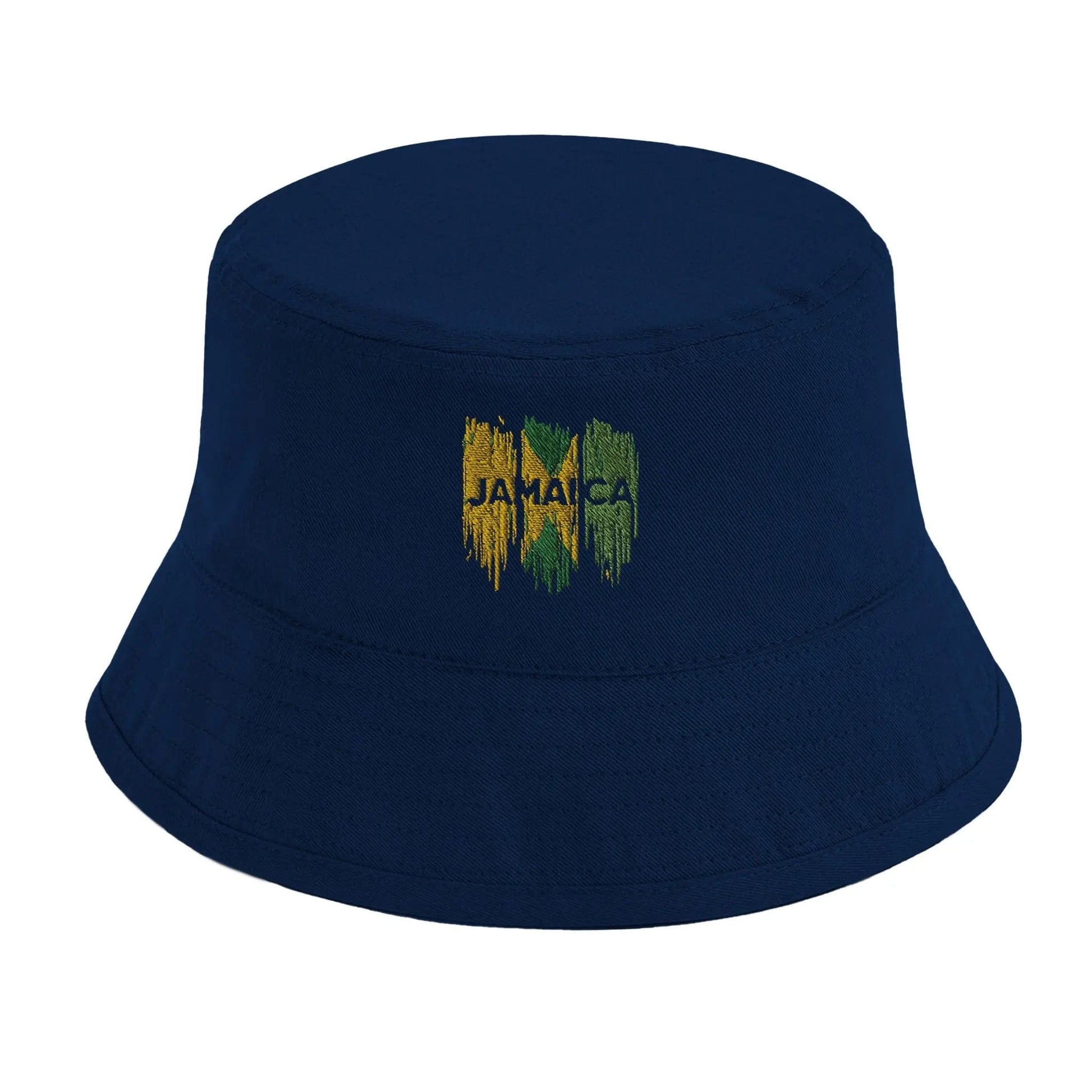 Stylish3Tees.com Print Material Navy Raw Unfiltered Jamaica Organic Cotton Bucket Hat | Beechfield B90N