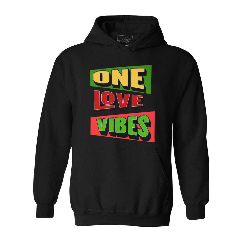 Awkward Styles S / Black One Love Vibes Jamaica-Unisex Heavy Blend Hooded Sweatshirt
