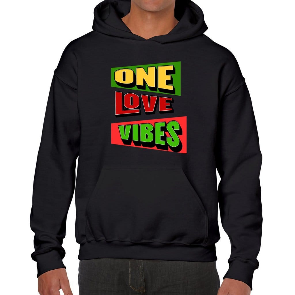 Awkward Styles One Love Vibes Jamaica-Unisex Heavy Blend Hooded Sweatshirt