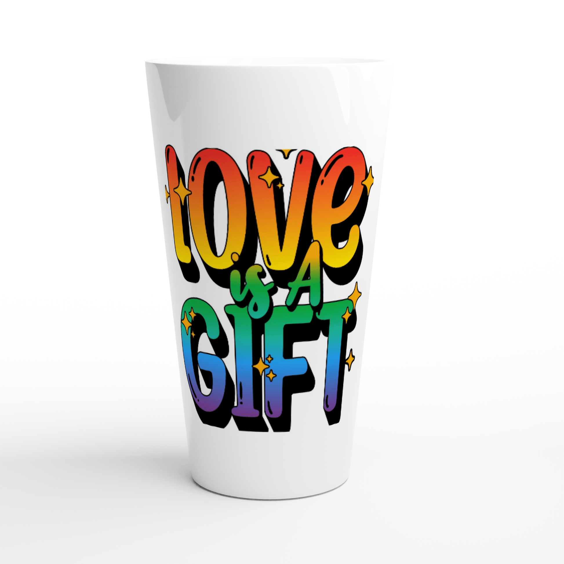 My Store Print Material Love Is A Gift White Latte 17oz Ceramic Mug