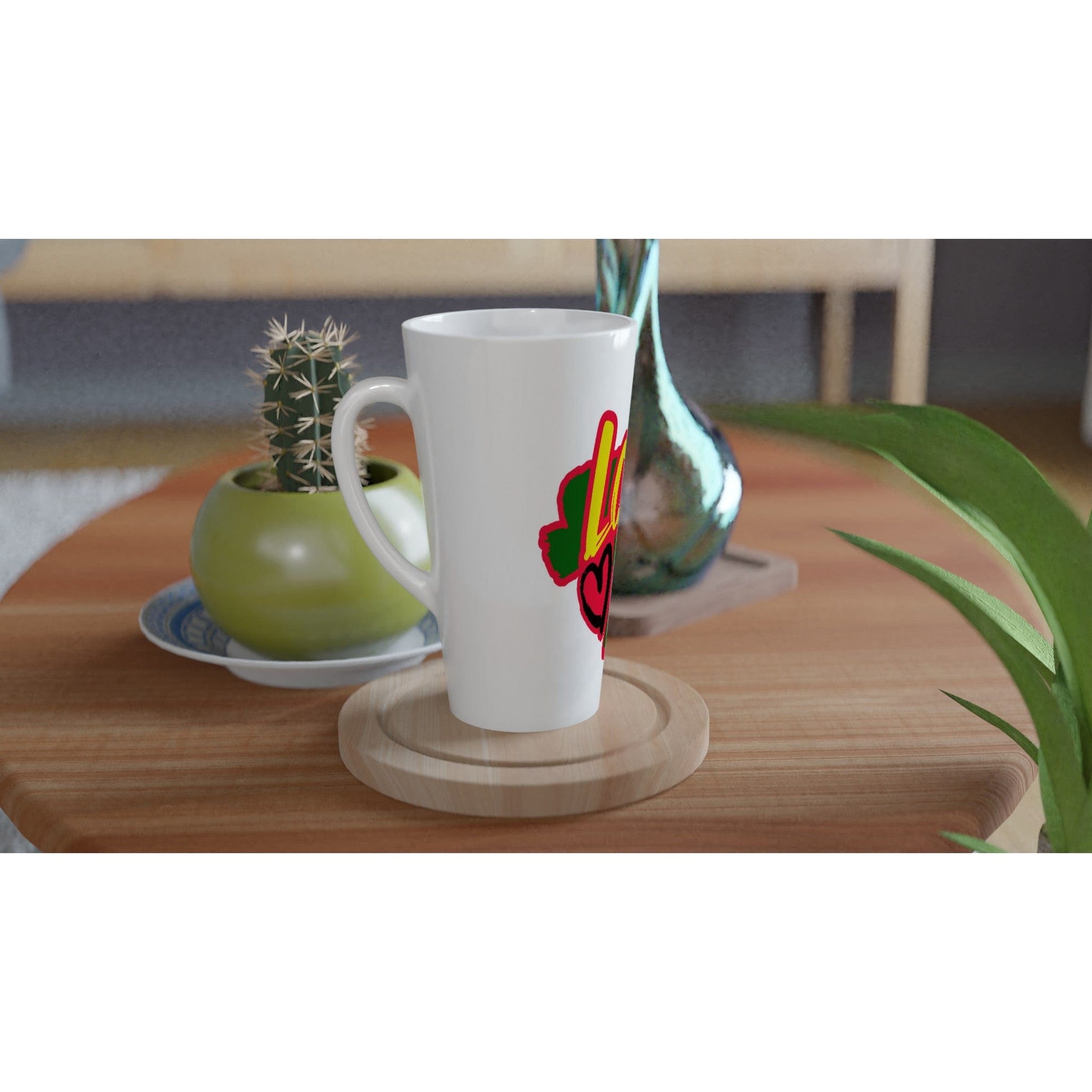 My Store Mugs Love Ya White Latte 17oz Ceramic Mug
