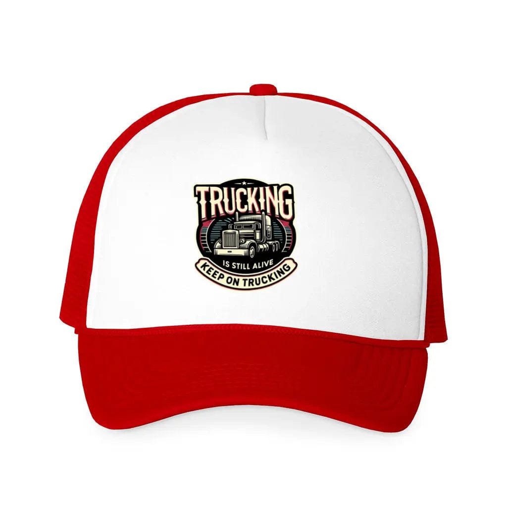 Awkward Styles One Size / White-Red Truckers Keep Trucking Foam Trucker Cap