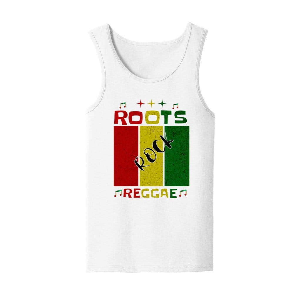 Awkward Styles S / White Roots Rock Reggae. Men's Heavy Cotton Tank Top