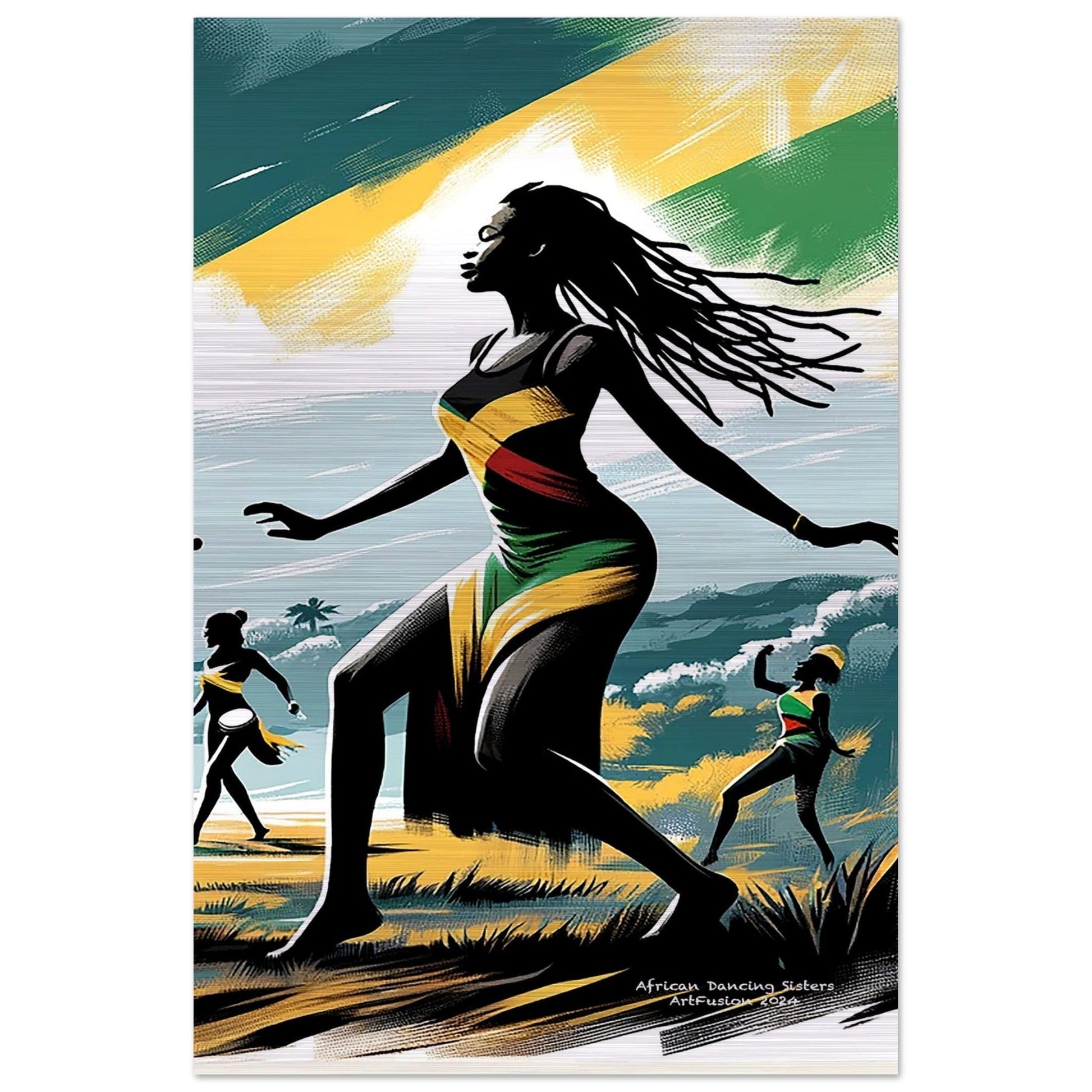 My Store Print Material 50x75 cm / 20x30″ Cultural Dancing Rhythm One Brushed Aluminum Print