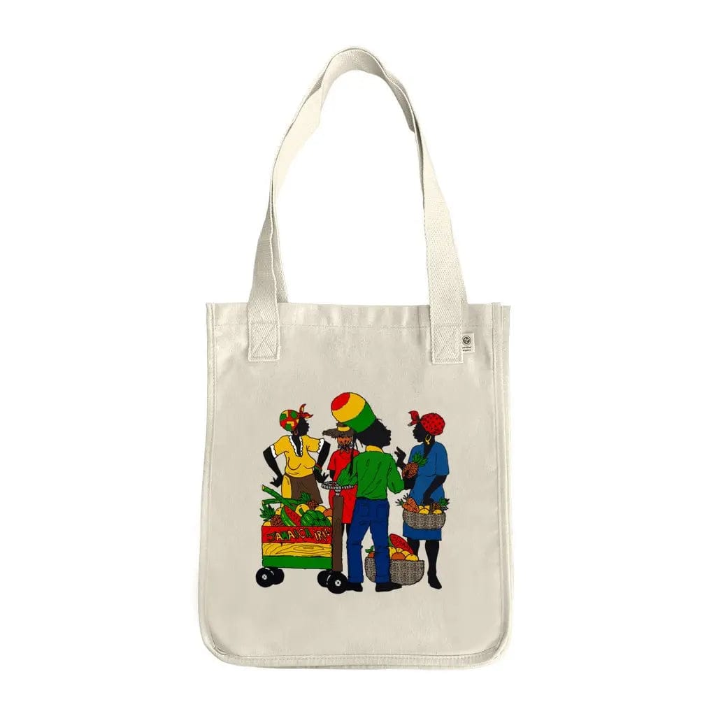 Awkward Styles 12.5X14.5X7 / Natural Market Place Organic Cotton Canvas Market Tote