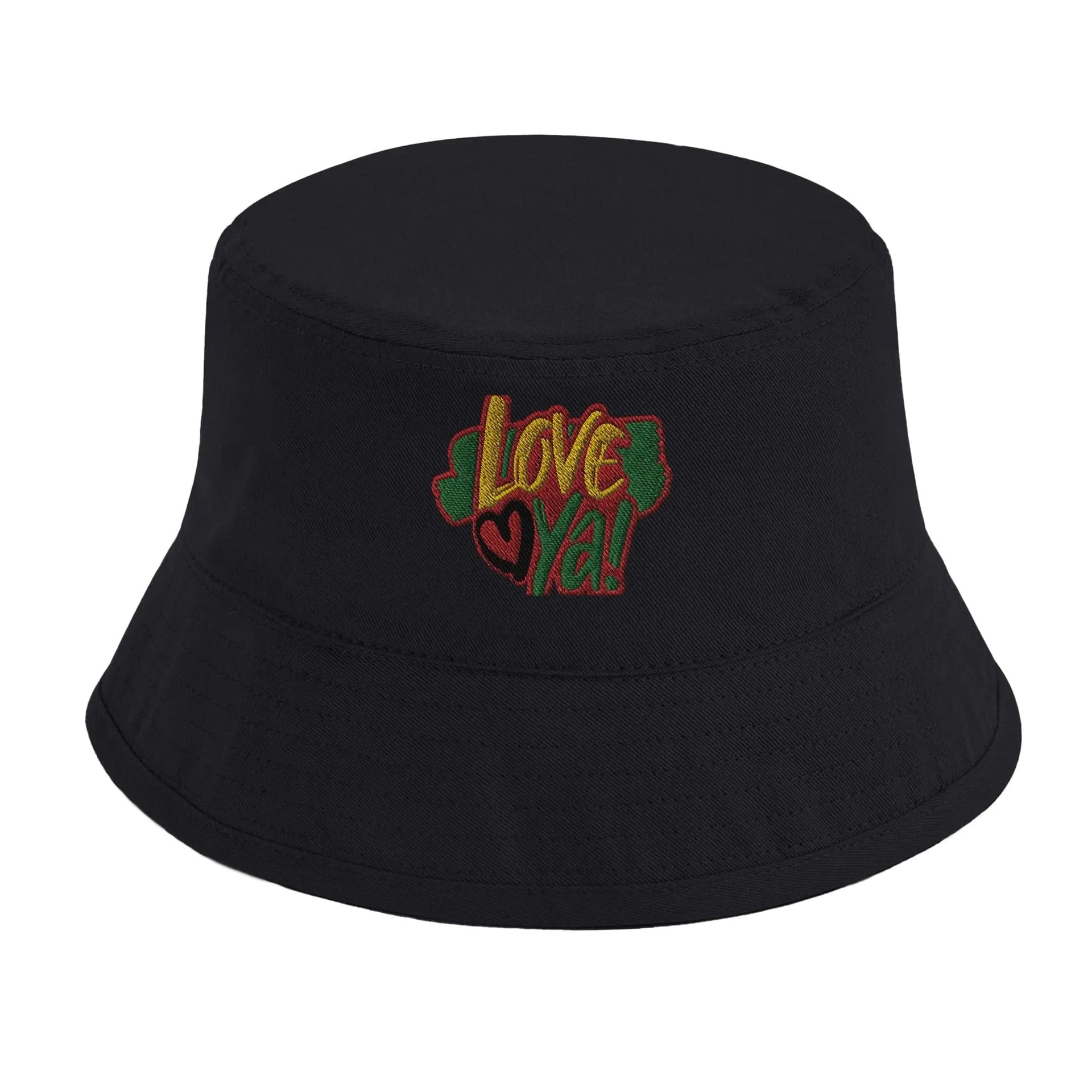 Stylish3Tees.com Print Material Black Love Ya! Organic Cotton Bucket Hat | Beechfield B90N