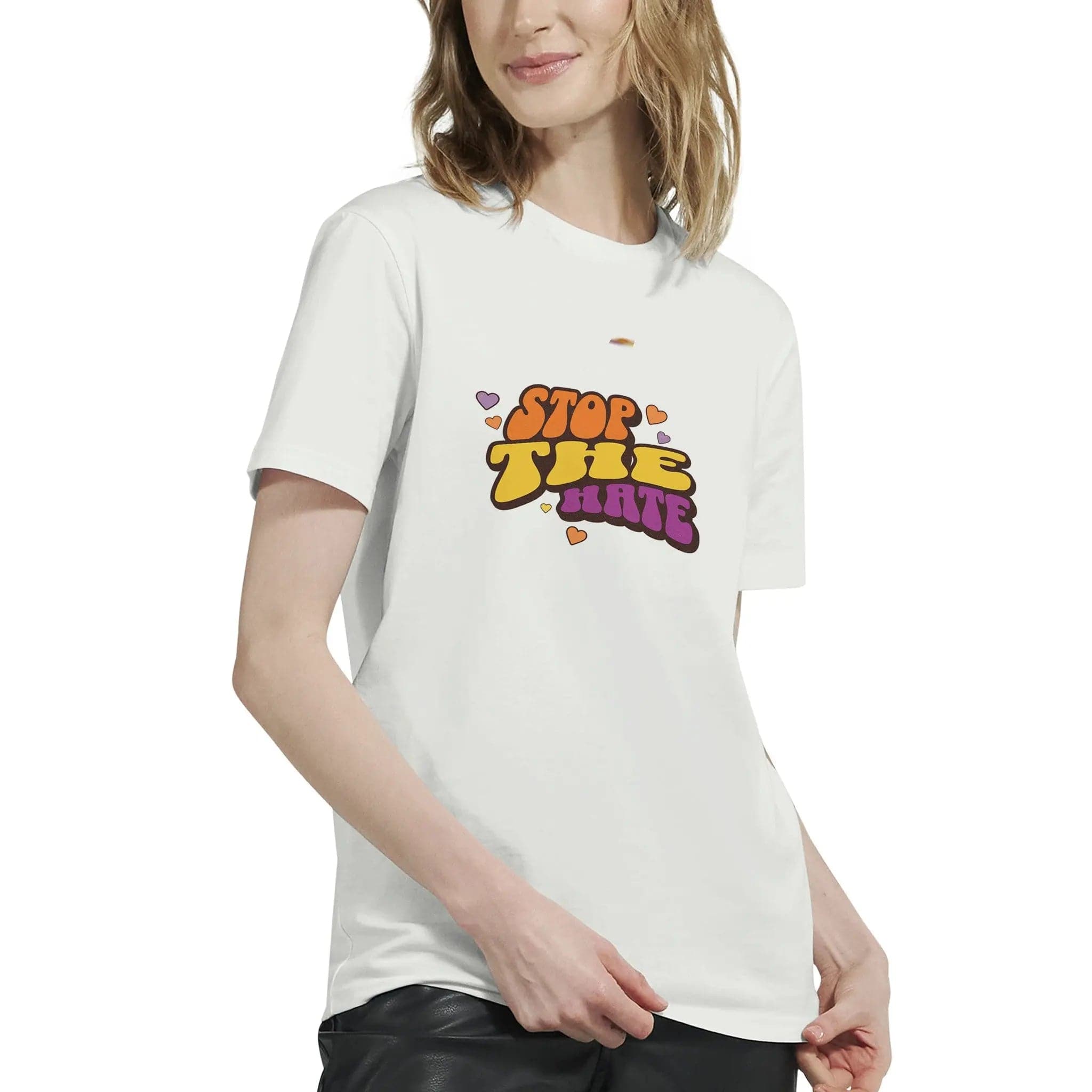 Stylish3Tees.com T-Shirts Stop The Hate Organic Unisex Crewneck T-Shirt