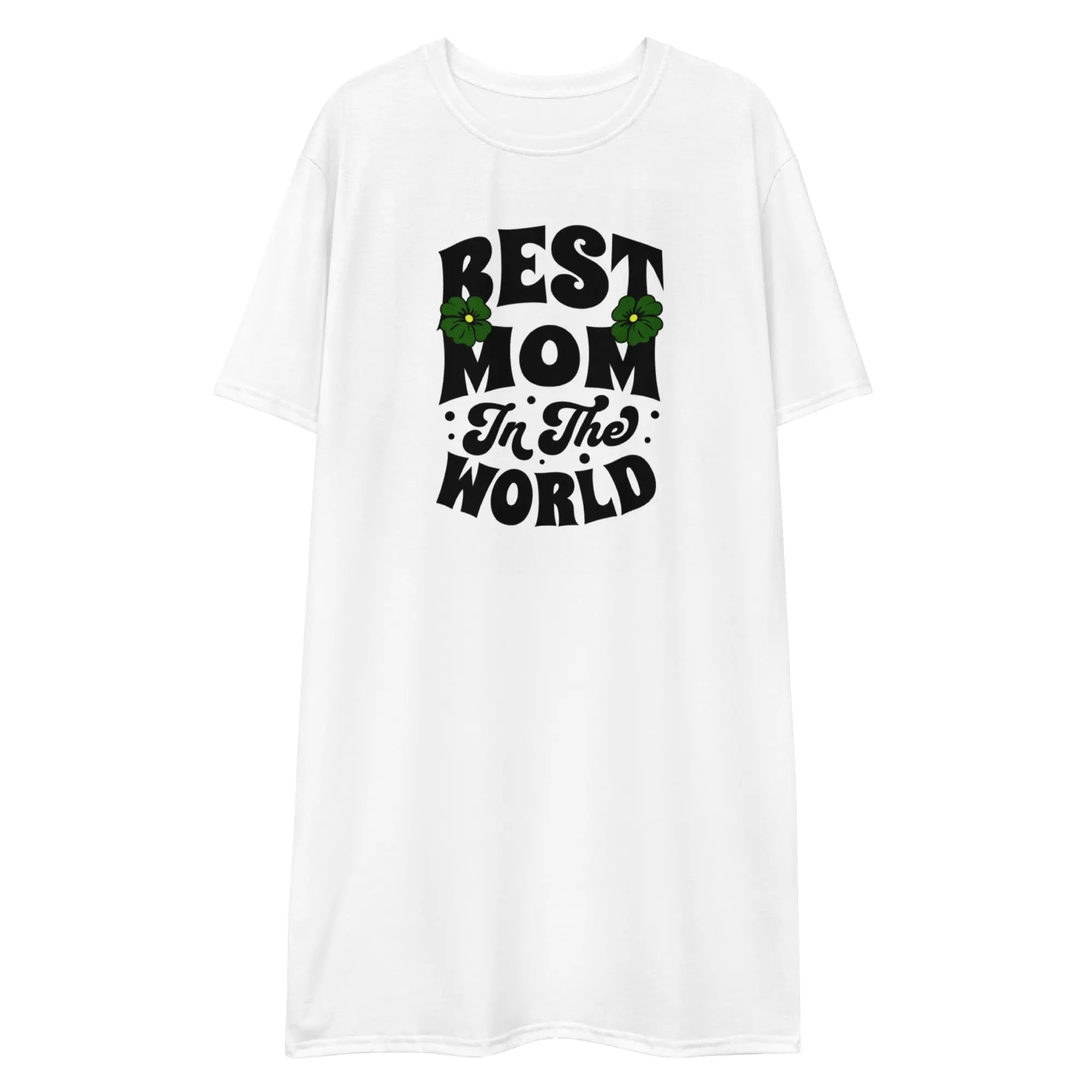 Best Mom In The World Ladies Comfort Tall T-Shirt Dress - Stylish3Tees.com
