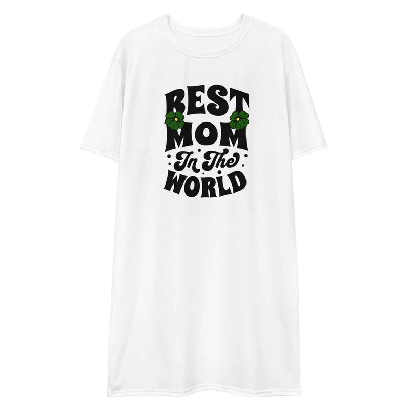 Stylish3Tees.com S Best Mom In The World Ladies Comfort Tall T-Shirt Dress