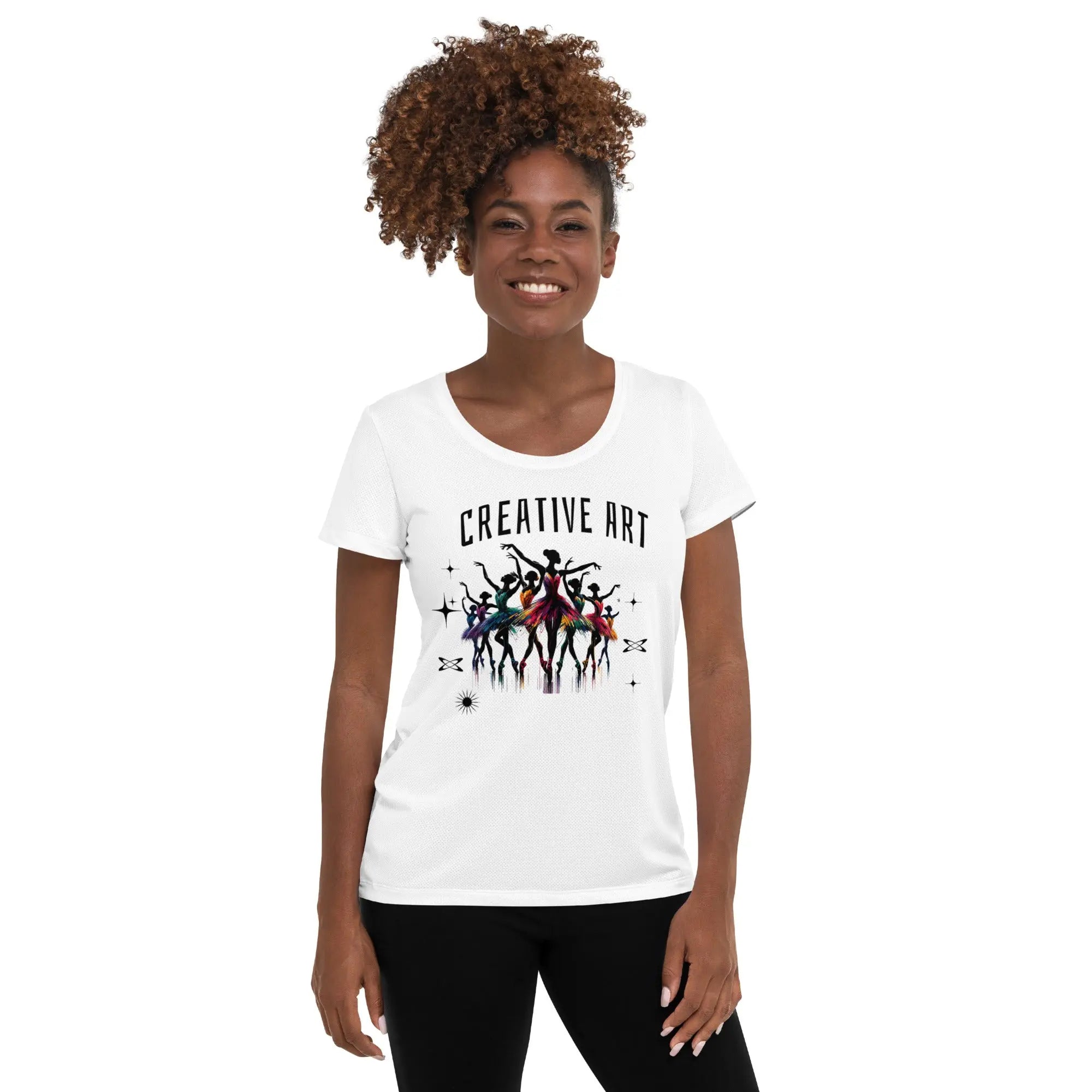 Ballet Dancers All-Over Print Women's Athletic T-Shirt - Stylish3Tees.com