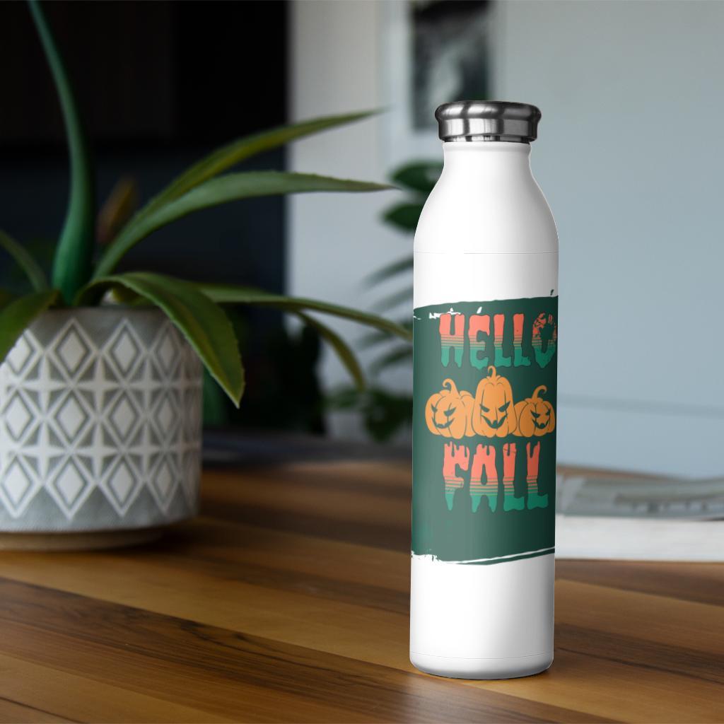 Awkward Styles 20 oz / White Hello Fall Luxe Stainless Water Bottle 20 oz.