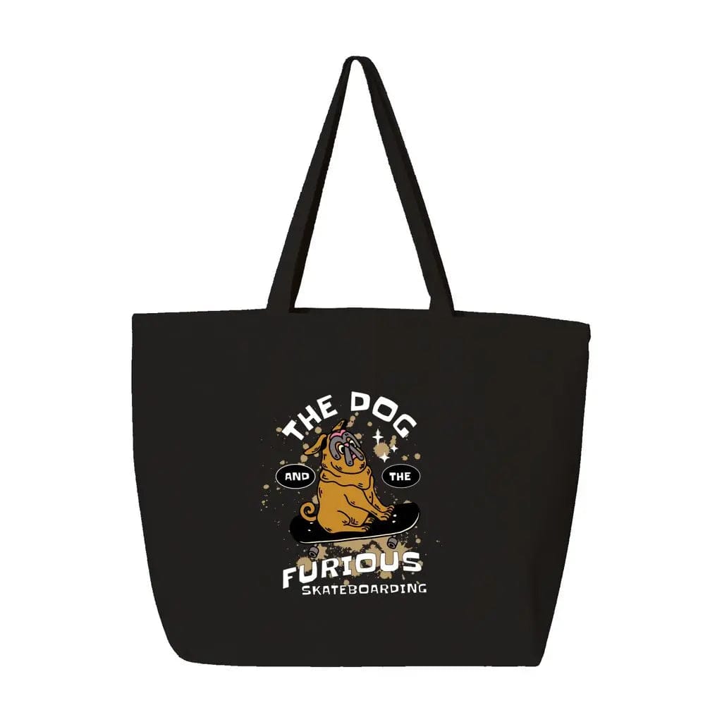 Awkward Styles 20X15X5 / Black The Dog & The Furious Skateboarding Jumbo Tote