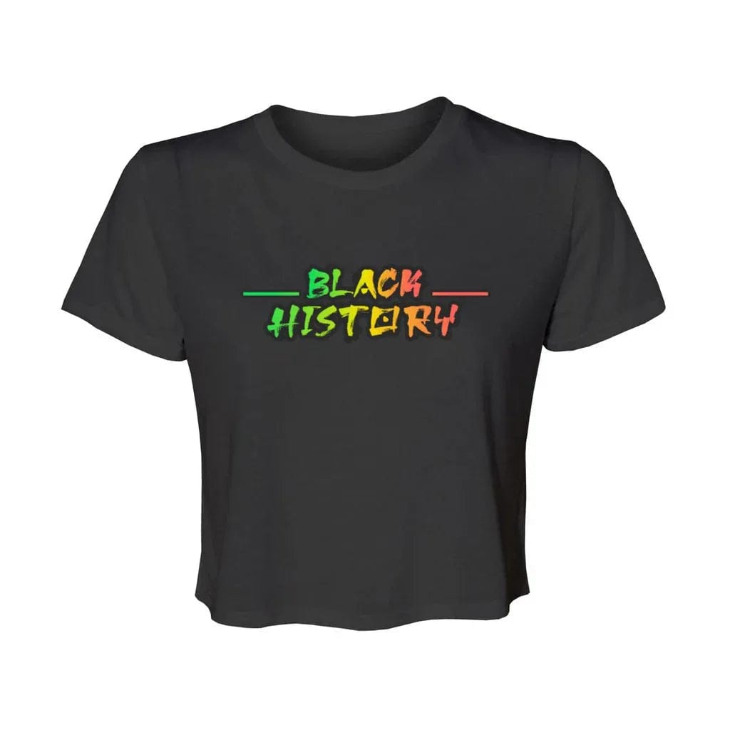 Awkward Styles M / Black Black History. Women’s Flowy Cropped Tee