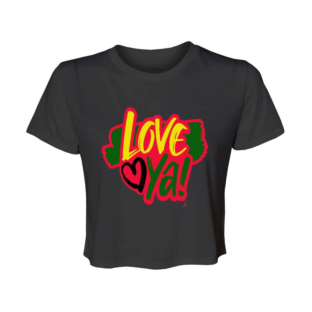 Awkward Styles M / Black Love Ya Women’s Flowy Cropped Tee