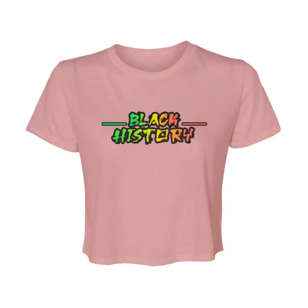 Awkward Styles M / Mauve Black History. Women’s Flowy Cropped Tee