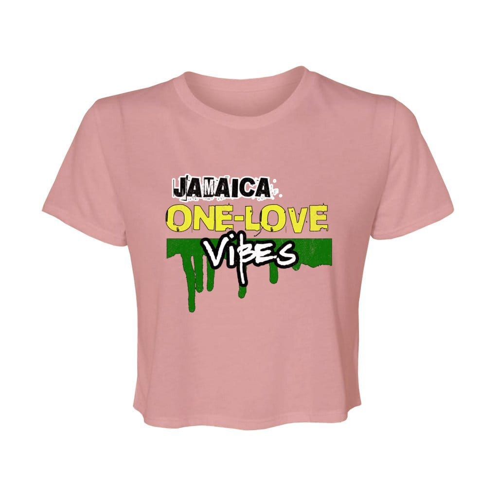 Awkward Styles M / Mauve Jamaica One Love Vibes. Women’s Flowy Cropped Tee