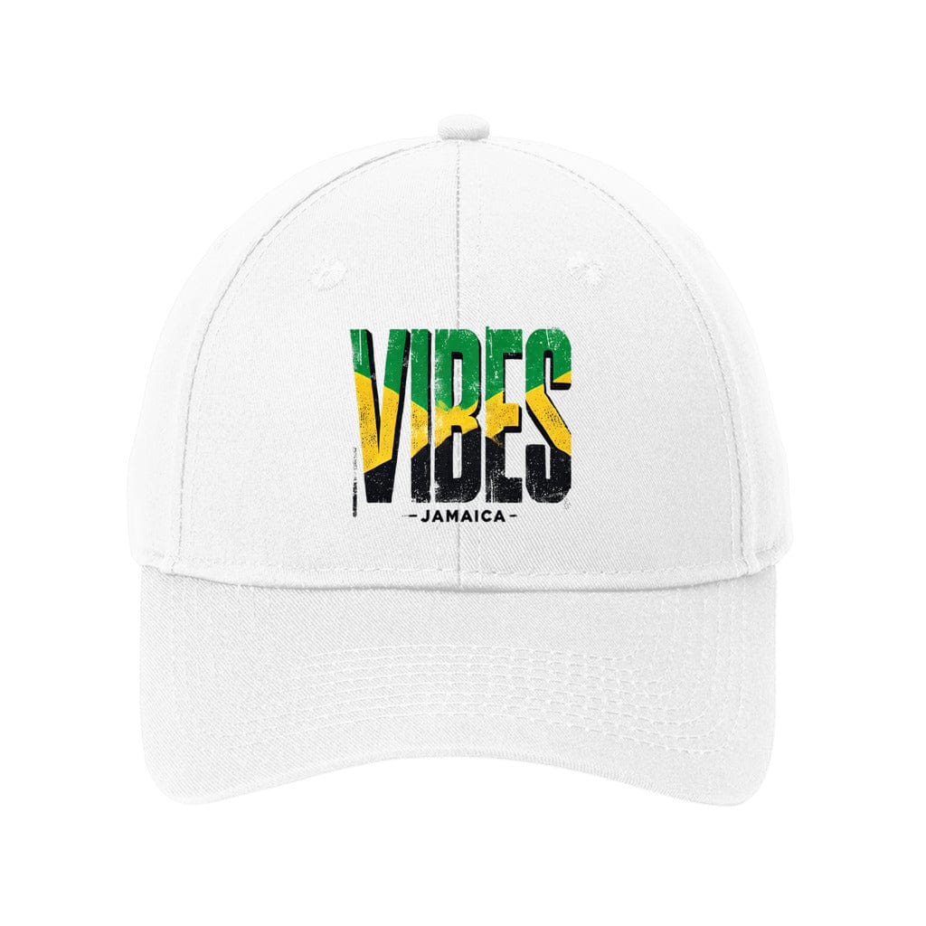 Awkward Styles One Size / White Vibes Jamaica Unisex Six Panel Twill Hat
