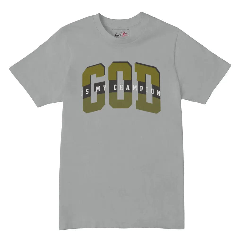 Awkward Styles S / Athletic Heather God Is My Champion Jersey T-shirt Premium