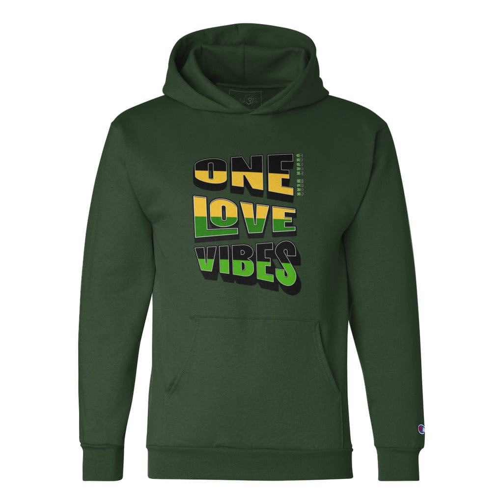 Awkward Styles S / Dark Green One Love One Vibes Jamaica" Unisex Champion Hoodie