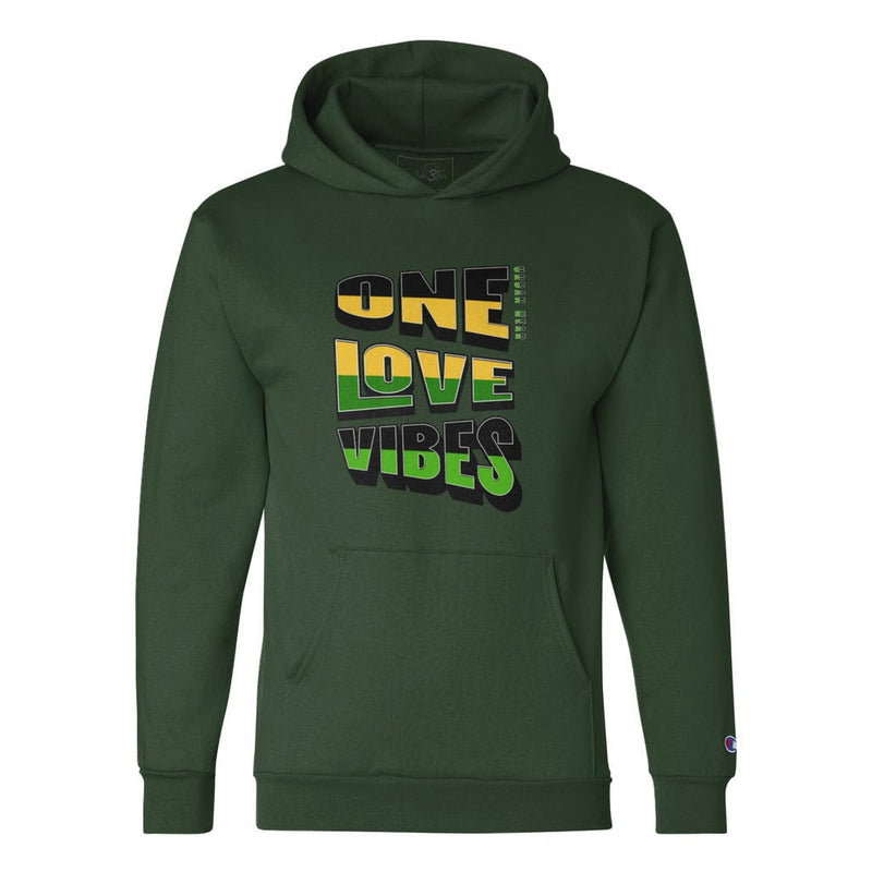 Awkward Styles S / Dark Green One Love One Vibes Jamaica" Unisex Champion Hoodie