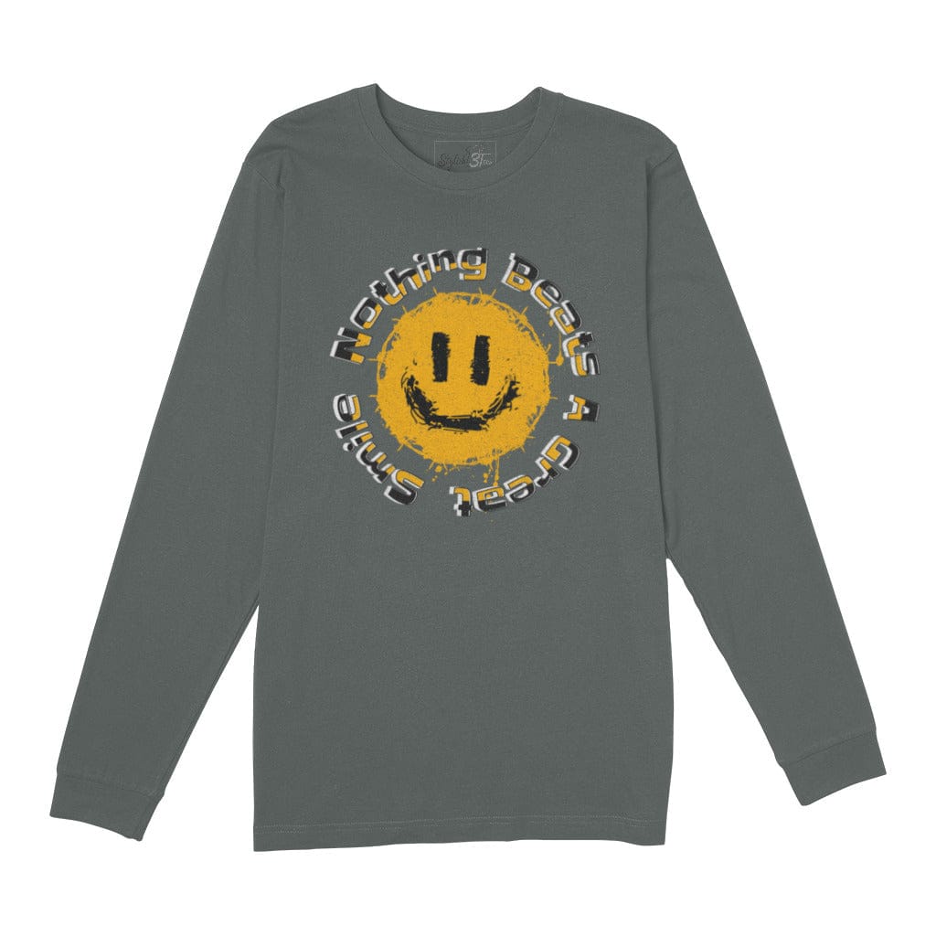 Awkward Styles S / Dark Grey Heather Nothing beats A Great Smile Long Sleeve T-shirt Premium