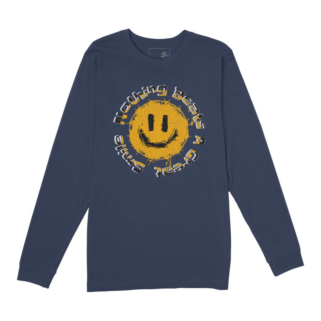 Awkward Styles S / Navy Nothing beats A Great Smile Long Sleeve T-shirt Premium