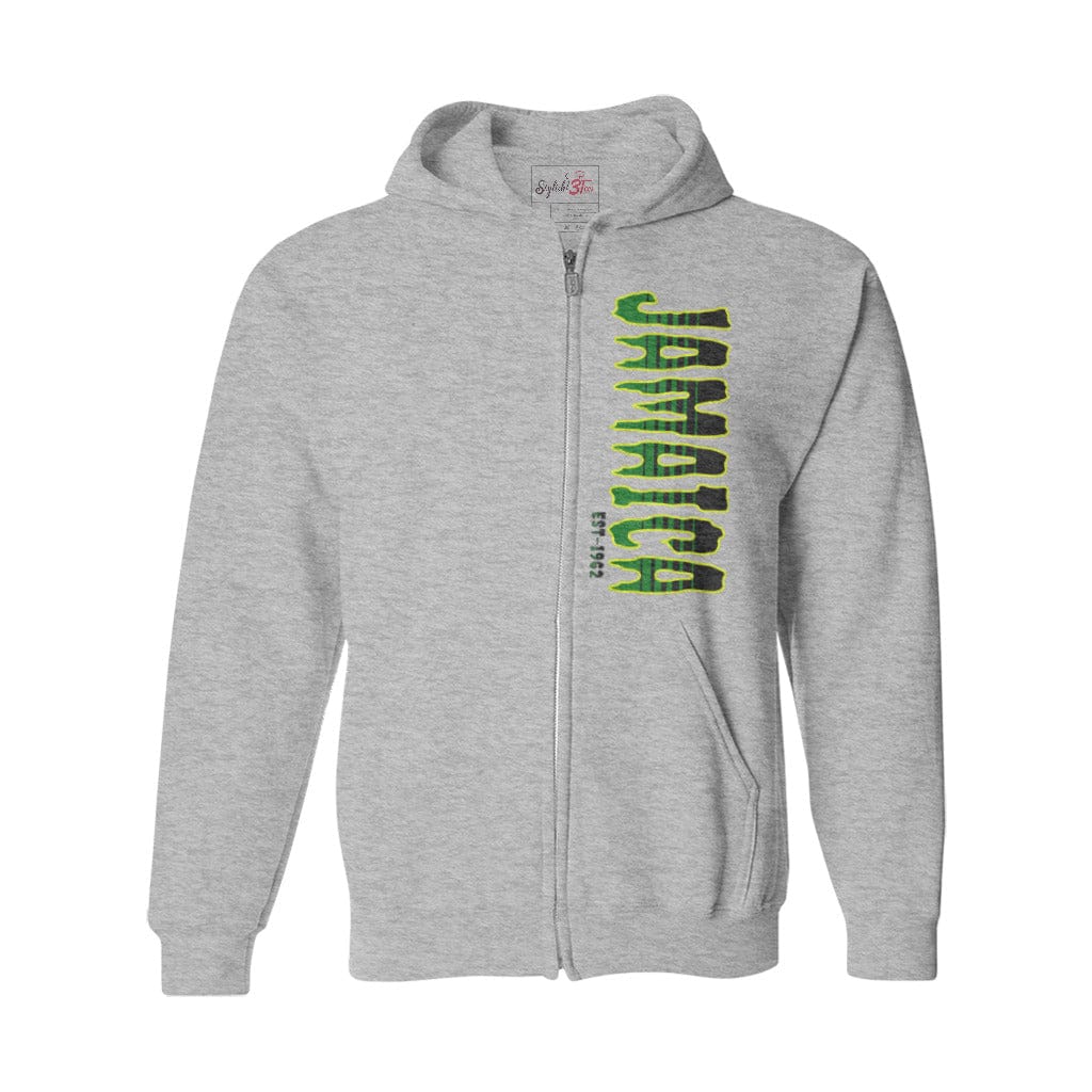 Awkward Styles S / Sports Grey Jamaica Unisex Heavy Blend Full-Zip Hooded Sweatshirt