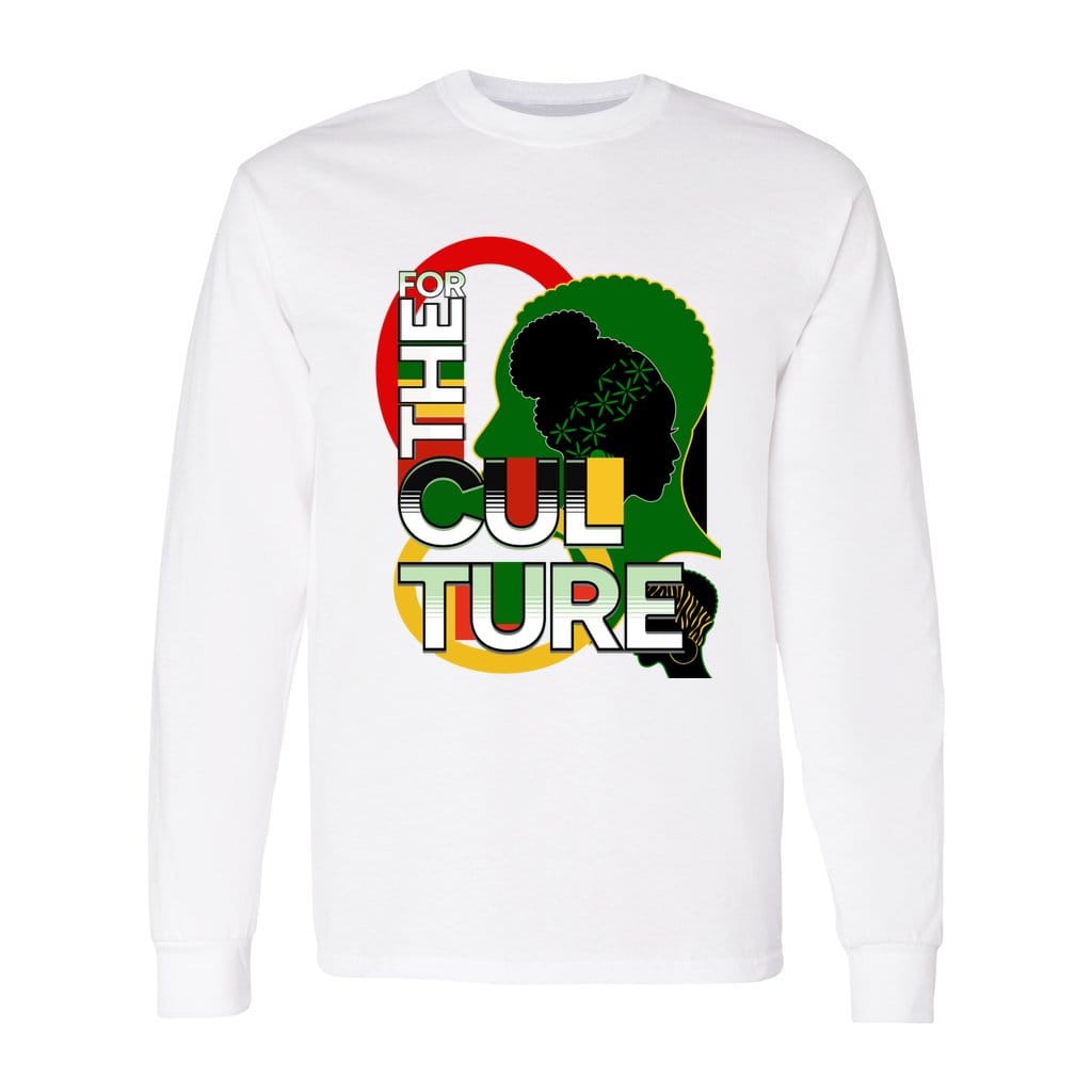Awkward Styles S / White For The Culture Men's Heavy Cotton Long Sleeve T-Shirt