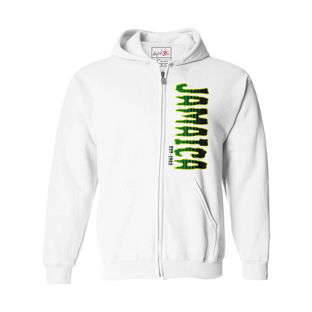 Awkward Styles S / White Jamaica Unisex Heavy Blend Full-Zip Hooded Sweatshirt