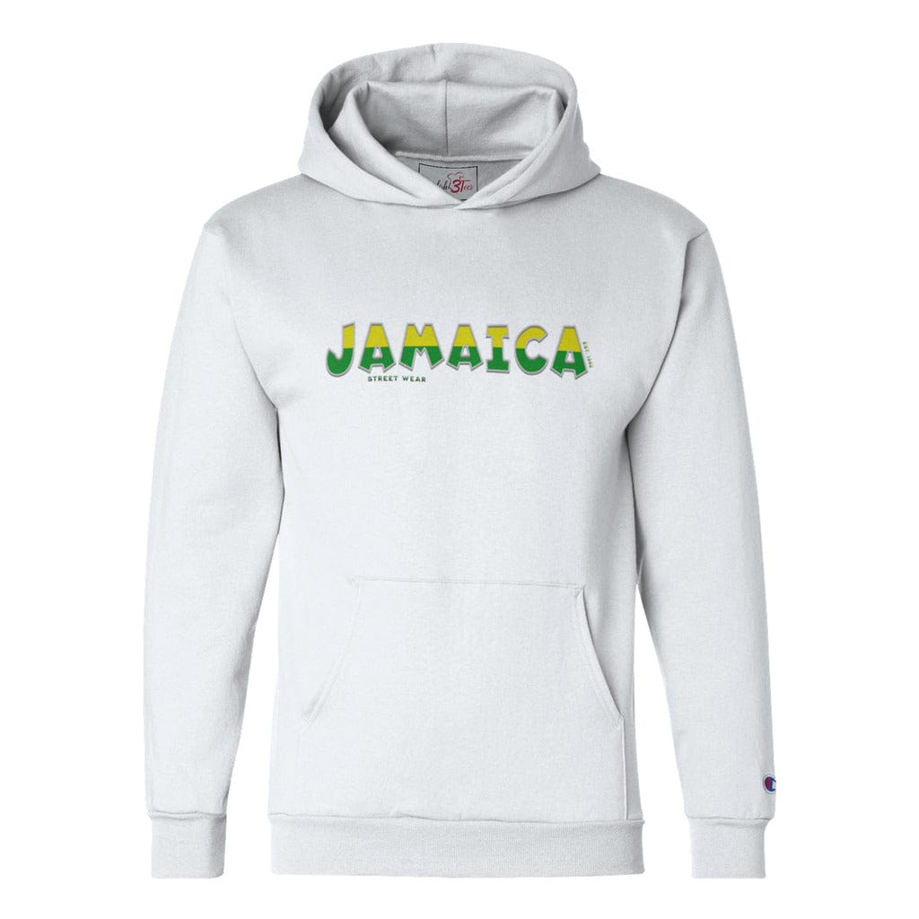 Awkward Styles S / White Jamaica Wi Jamming Unisex Champion Hoodie