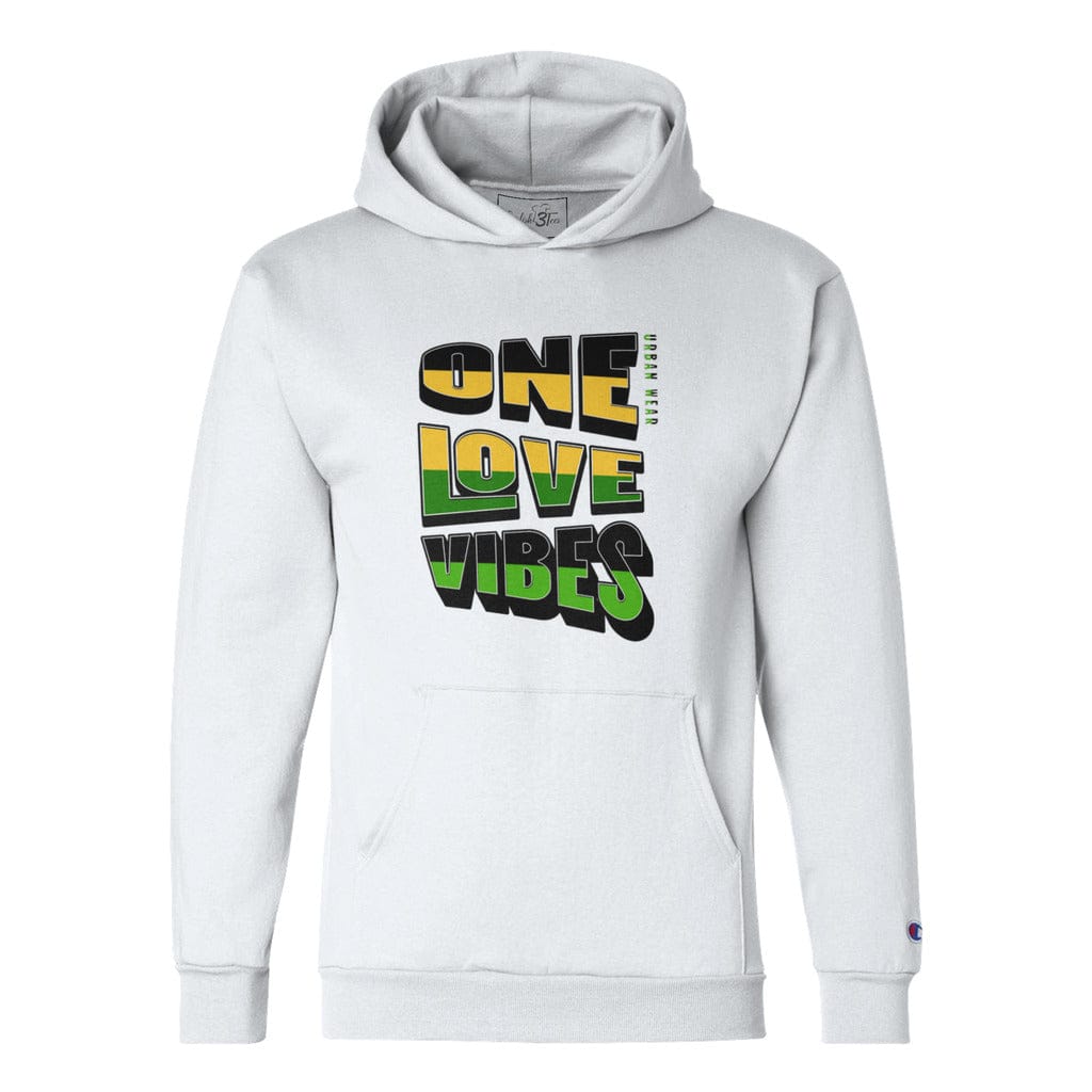 Awkward Styles S / White One Love One Vibes Jamaica" Unisex Champion Hoodie