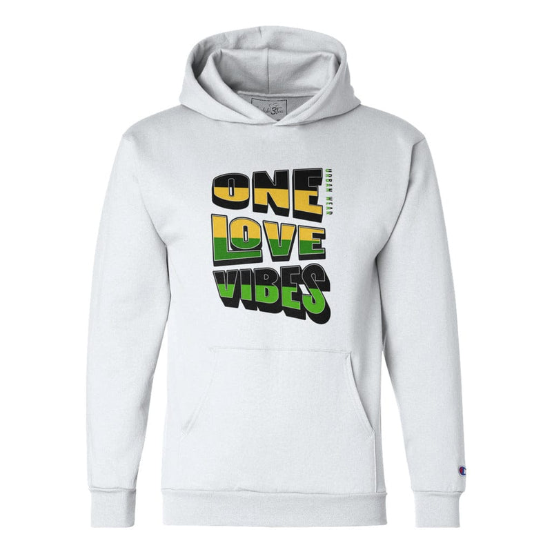 Awkward Styles S / White One Love One Vibes Jamaica" Unisex Champion Hoodie