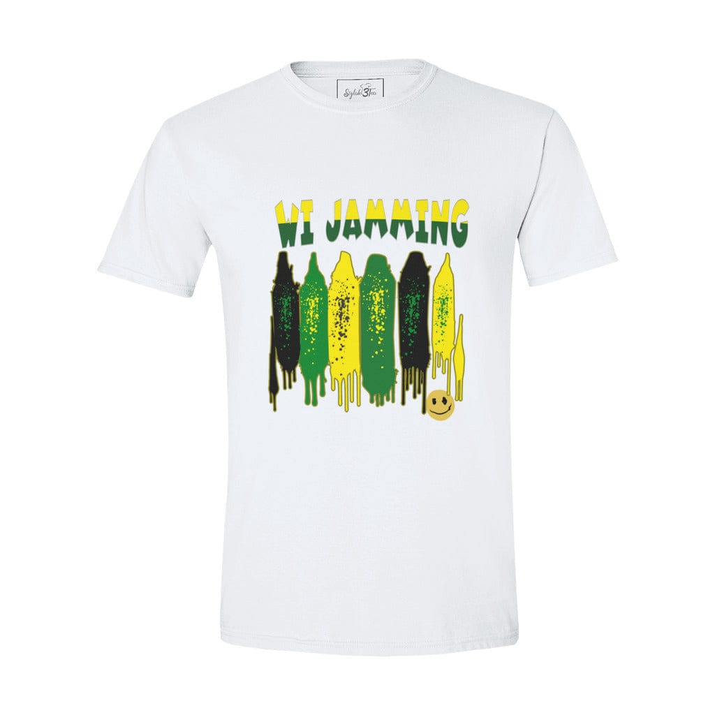 Awkward Styles S / White WI Jamming Jamaica Unisex Softstyle T-Shirt