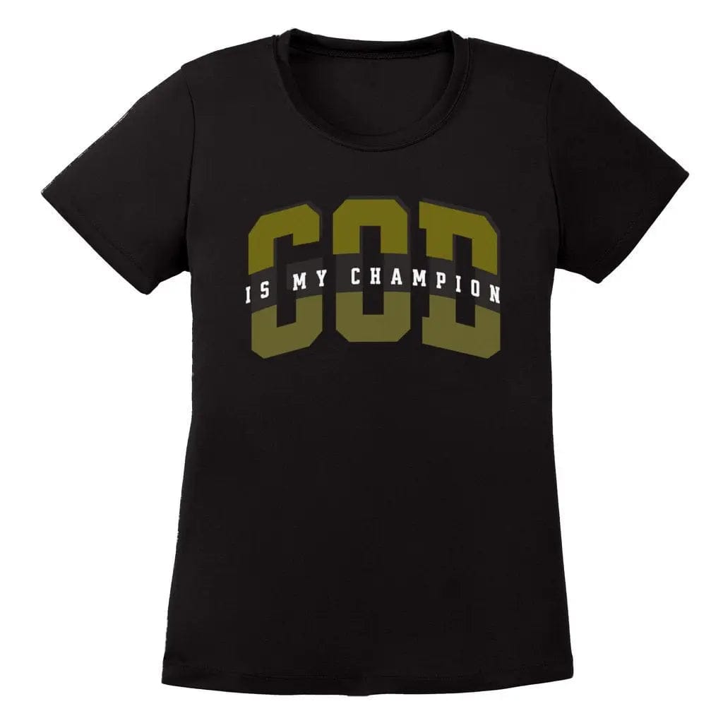Awkward Styles XS / Black God Is My Champion Ladies Competitor Tee