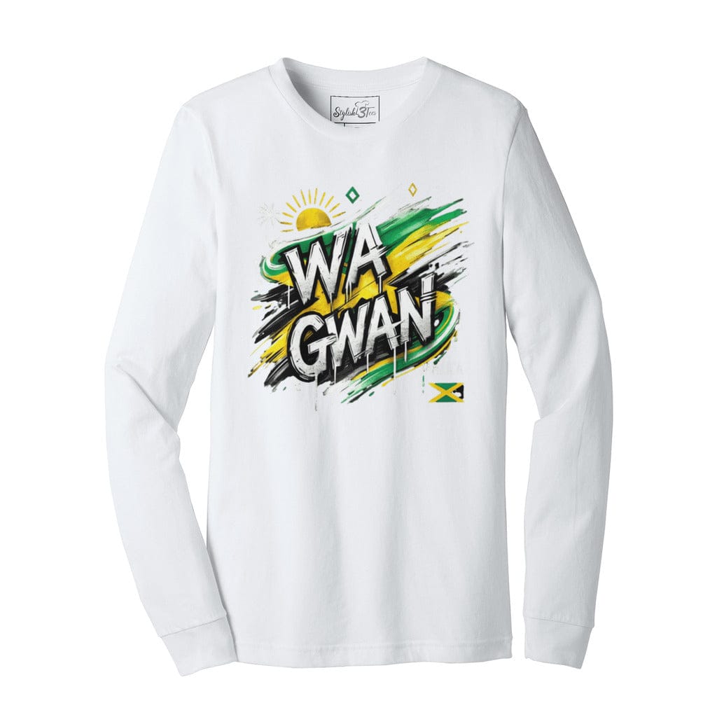 Awkward Styles XS / White Wa Gwan Jamaica Unisex Jersey Long Sleeve Tee