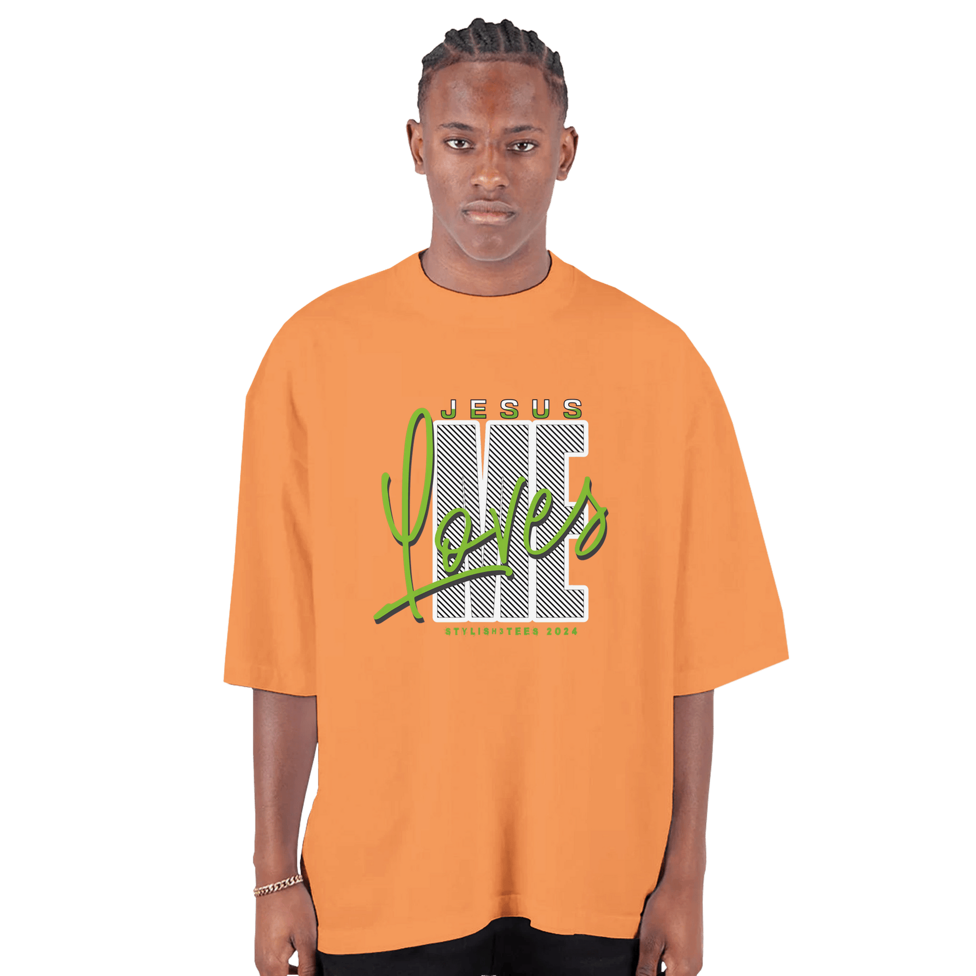 My Store T-Shirts S / Peach Jesus Loves Me. Unisex Heavyweight Crewneck T-Shirt | Comfort Colors C1717