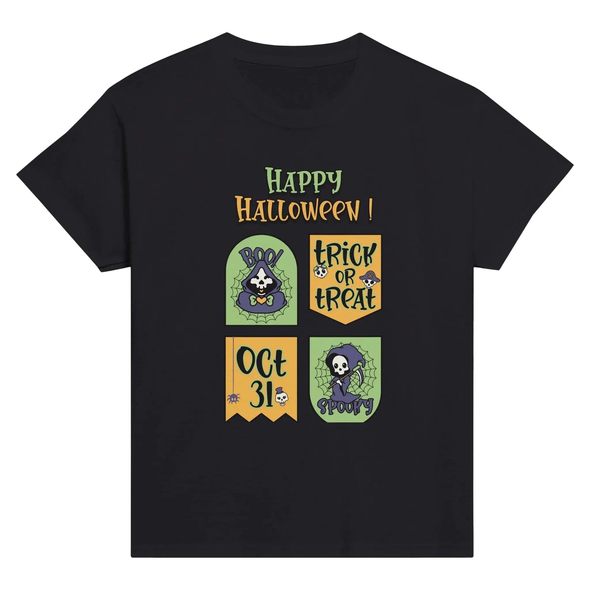Stylish3Tees.com T-Shirts Black / XS Happy Halloween Classic Kids Crewneck T-shirt