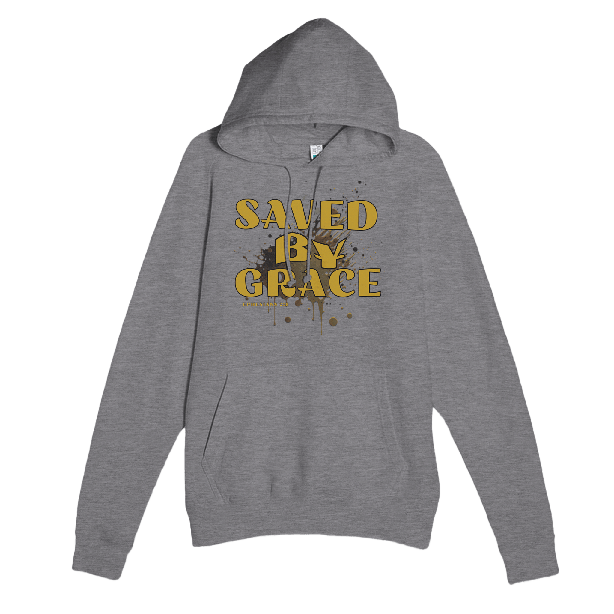 My Store Print Material Graphite Heather / XS Saved By Grace. Premium Unisex Pullover Hoodie | Laneseven LS13001