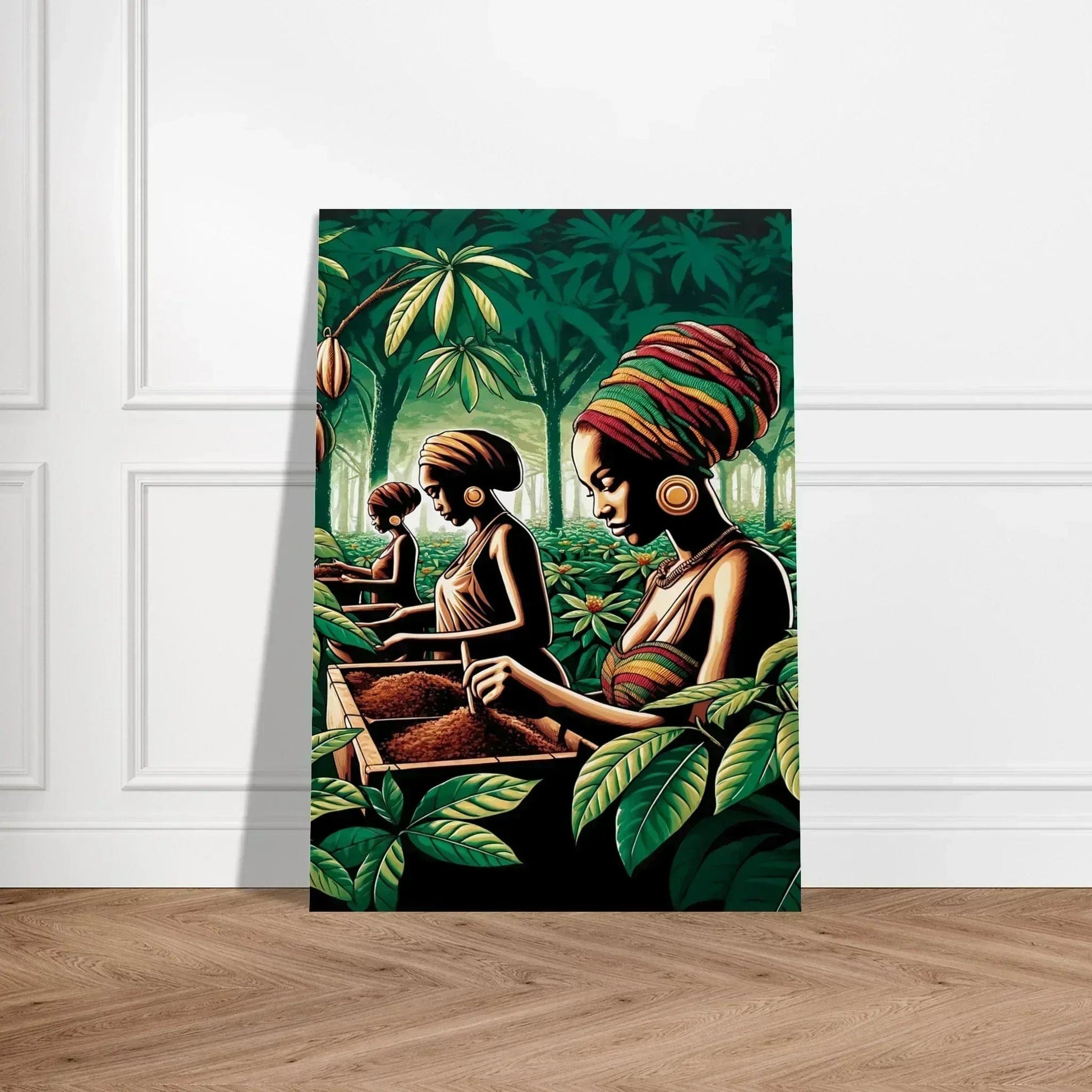 My Store Print Material African Cocoa Farmers Lady's One Aluminum Print