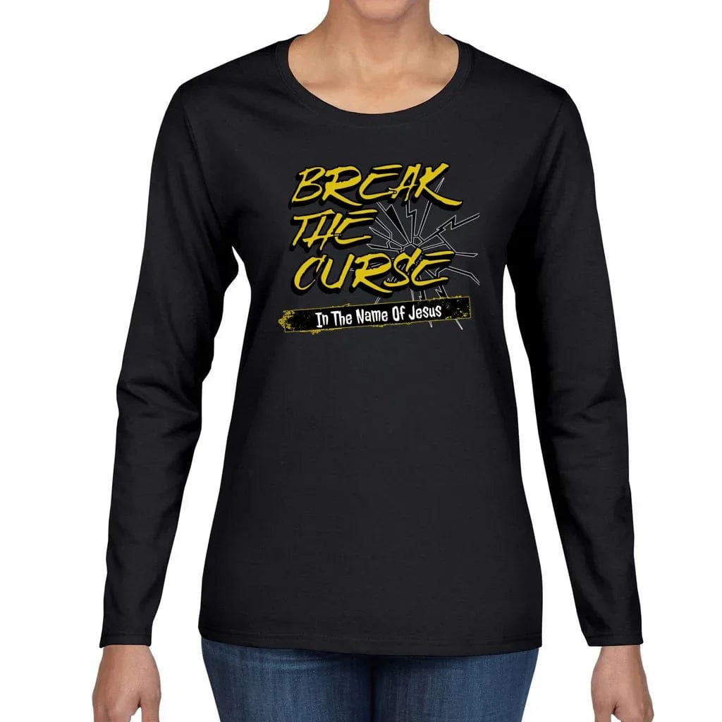 Awkward Styles T-Shirts Break the Curse In The Name Of Jesus Women’s Heavy Cotton Long Sleeve T-Shirt