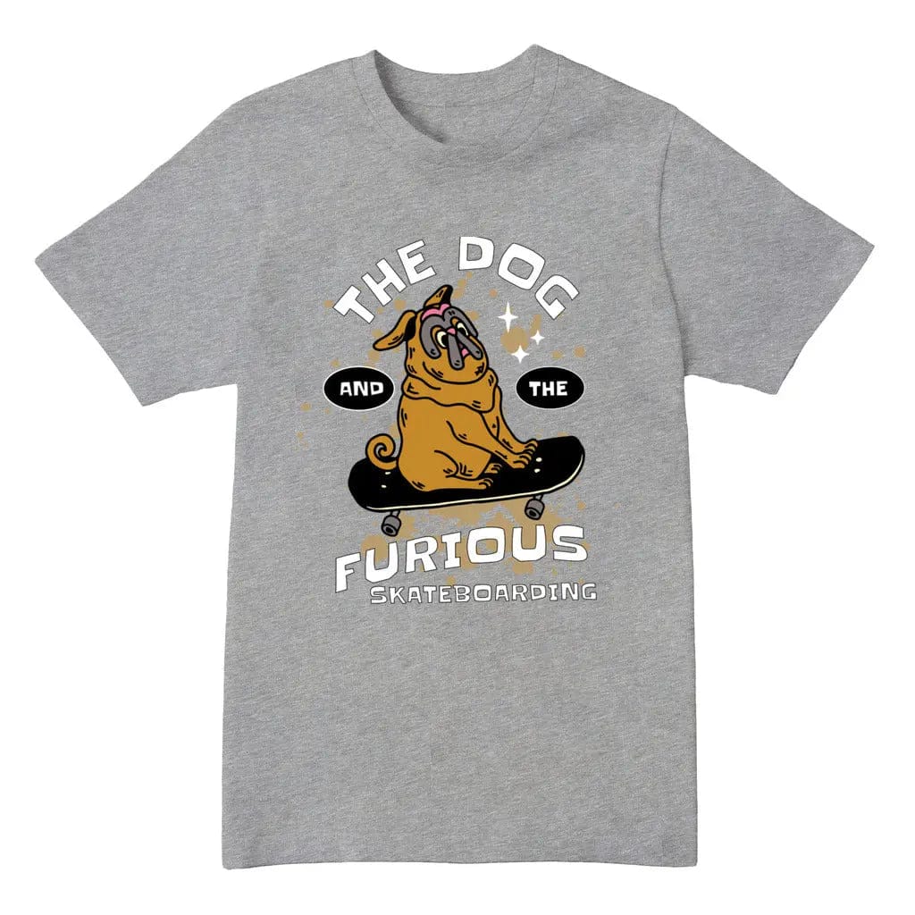 Awkward Styles S / Athletic Heather Dog & The Furious Skateboarding Jersey T-shirt Premium