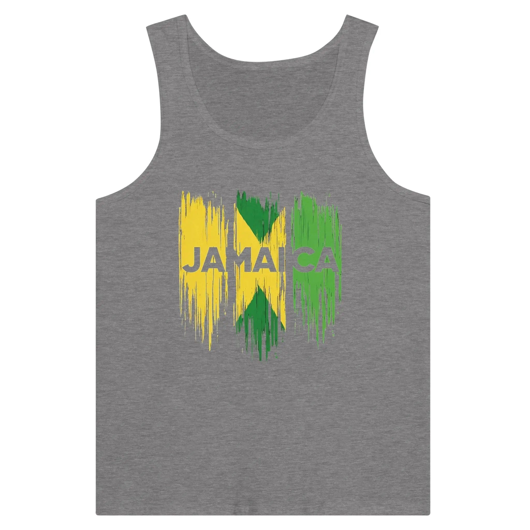 Stylish3Tees.com Print Material Dark Gray Heather / S Raw Unfiltered Jamaica Premium Unisex Tank Top