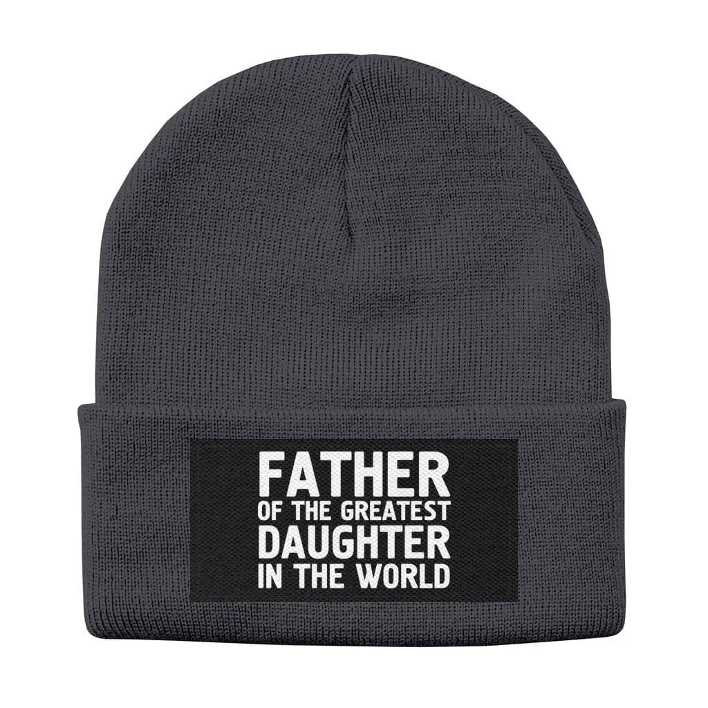 Awkward Styles One Size / Charcoal Happy Father's Day Solid Knit Beanie