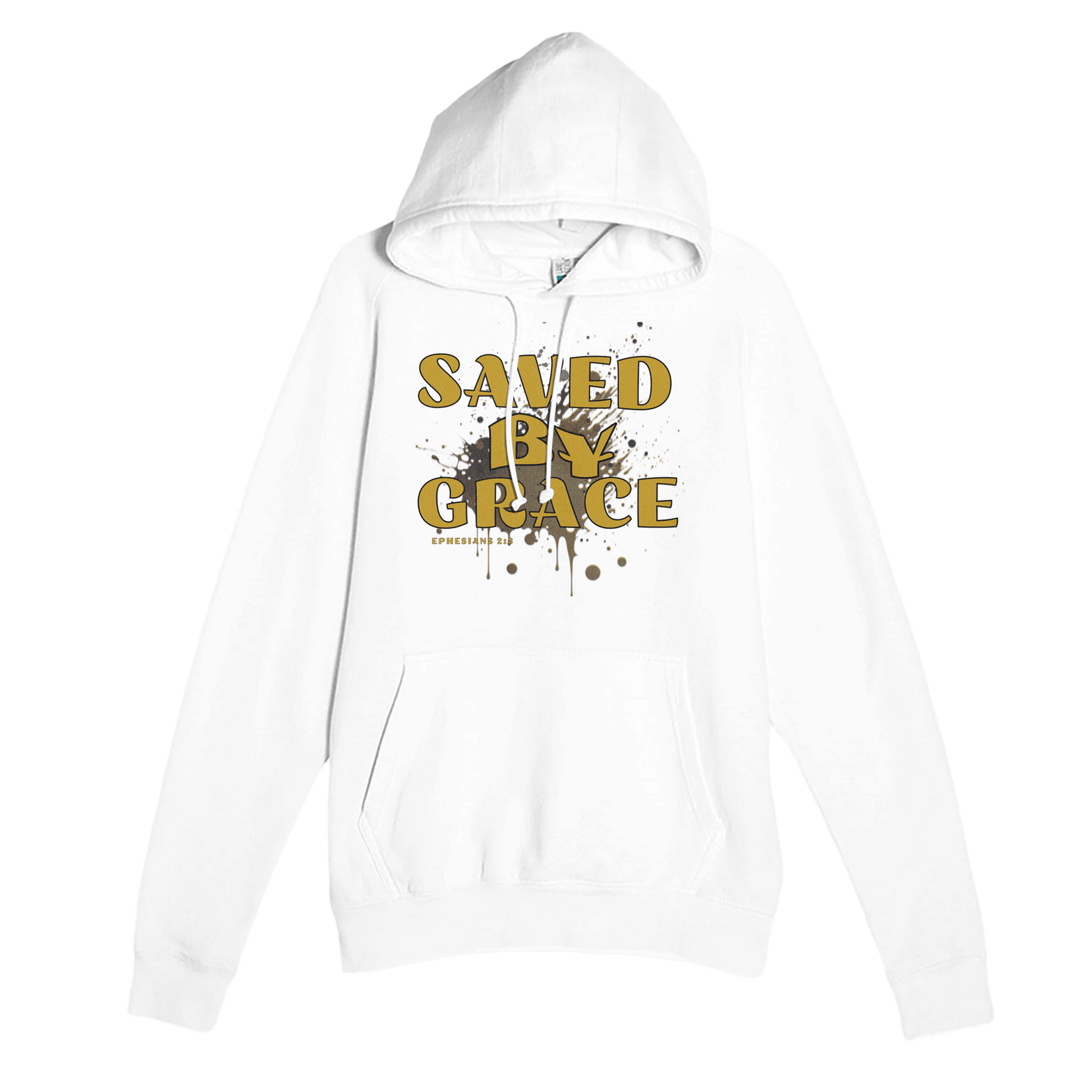 My Store Print Material White / XS Saved By Grace. Premium Unisex Pullover Hoodie | Laneseven LS13001
